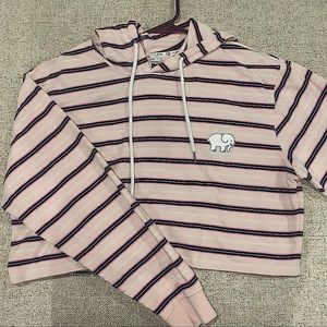 Ivory Ella XL cropped hoodie